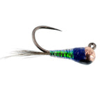 Tungsten Gasolina Perdigon Tactical Jig Euro Nymph Fly - 6 Flies Size 16