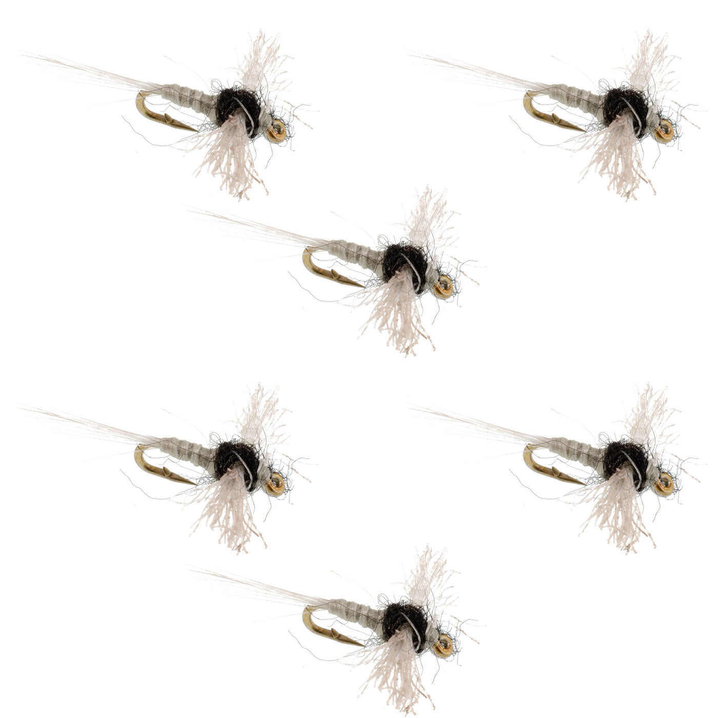 Trico Spinner Z-Lon Wing 6 Flies Hook Size 20