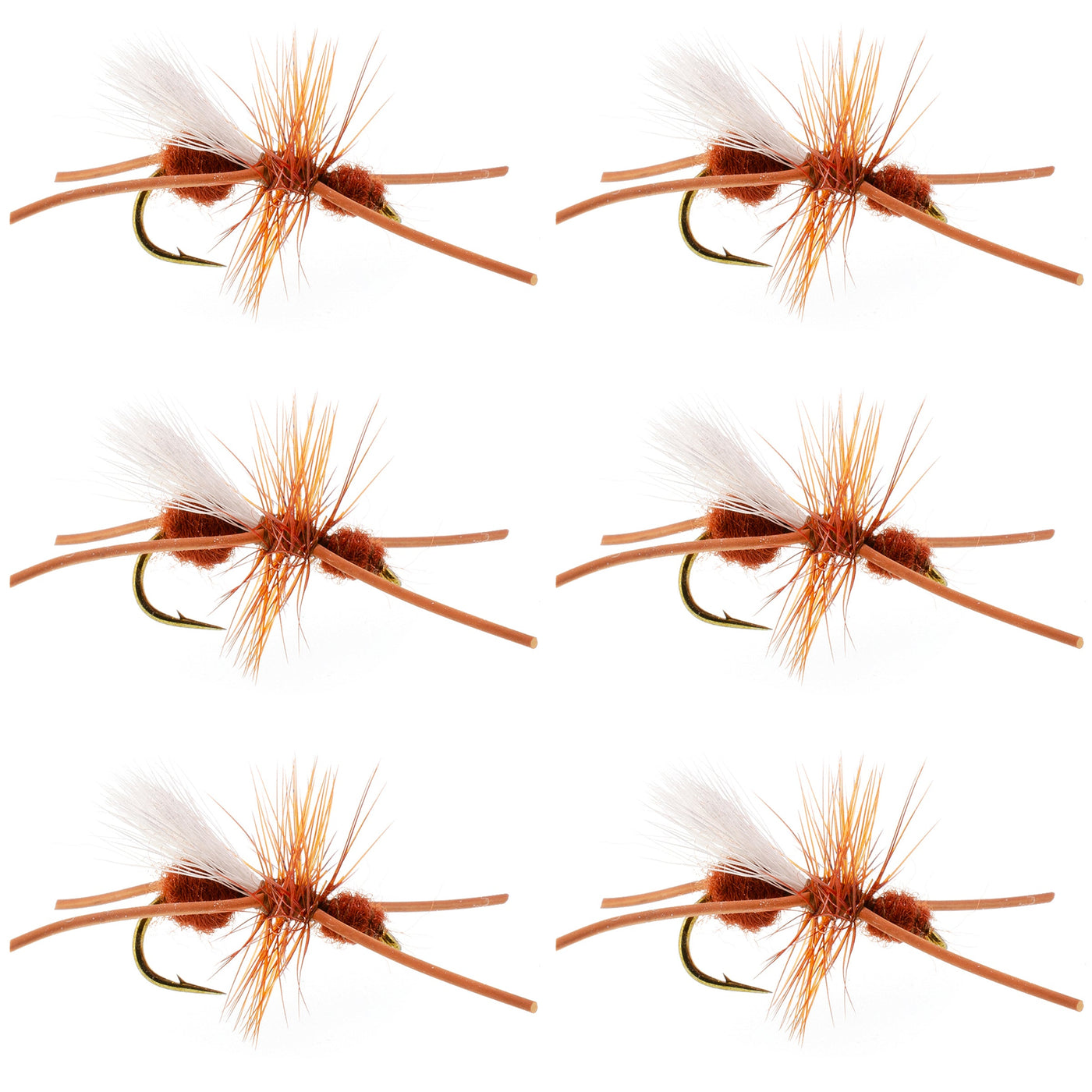 Turcks Power Flying Ant Cinnamon Terrestrial Trout Dry Fly - 6 Flies Hook Size 12