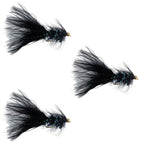 Black Bead Head Crystal Woolly Bugger Streamer