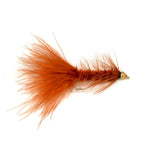 Brown Bead Head Crystal Woolly Bugger Classic Streamer Fly - 6 Flies Size 4