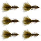 Dark Olive Bead Head Crystal Woolly Bugger Streamer