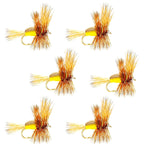 Yellow Humpy Classic Dry Fly - 6 Flies Size 10