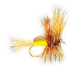 Yellow Humpy Classic Hair Wing Dry Fly - 6 Flies Size 14