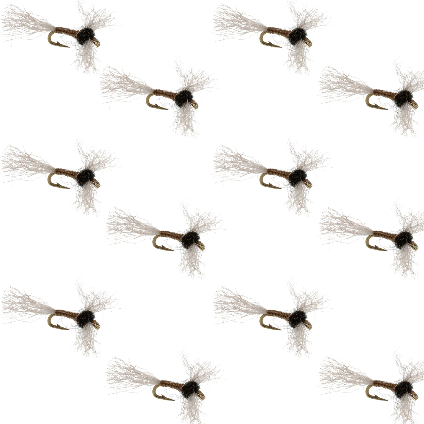 Improved Zelon Midge 12 Flies Hook Size 18