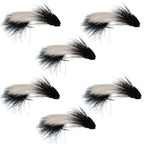 Galloup's Zoo Cougar Black Streamer Fly - 6 Flies Size 4