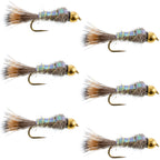 Tungsten Bead Head Nymph Flashback Gold Ribbed Hare's Ear Trout Fly Nymph Wet Fly