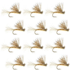 Tan X Caddis Emerging Caddis Adult Trout Dry Fly - 1 Dozen Flies Hook Size 18